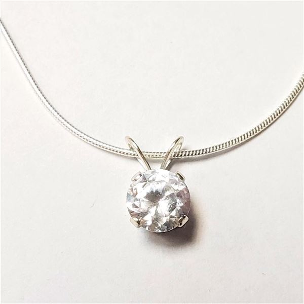 Silver Cz 18" Necklace (~Size )(Ring is resizable for $40) (~length inches), Suggested Retail Value 