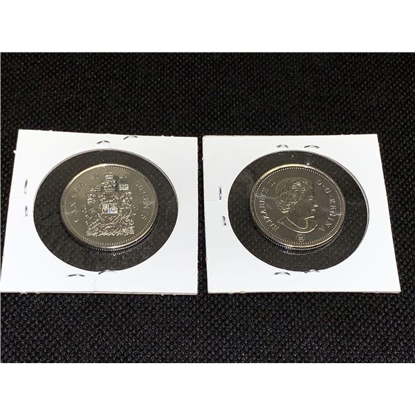 Lot of 2 Royal Canadian Mint issued NEW 2021 50 cent coins