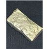 Image 1 : Hand poured Ingot - scrap gold from computer pins unrefined and purity unknown 96.4 grams
