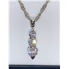 Image 2 : Ladies NEW Crystal and Silver Necklace and Earring Set withMultiple Solitaires and bow weave necklac