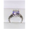 Image 1 : Ladies Silver 1.0 Carat Round Cut Amethyst Solitaire Dress or Promise Ring NEW size 7