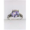 Image 2 : Ladies Silver 1.0 Carat Round Cut Amethyst Solitaire Dress or Promise Ring NEW size 7