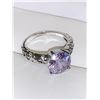 Image 4 : Ladies Silver 1.0 Carat Round Cut Amethyst Solitaire Dress or Promise Ring NEW size 7