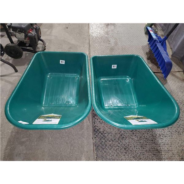 *NEW* Lot of 2 Farm & Garden Wheelbarrow Replacement Tub
