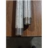 Image 2 : Lot of 2 galvanized threaded pipe 3/4 x 6ft