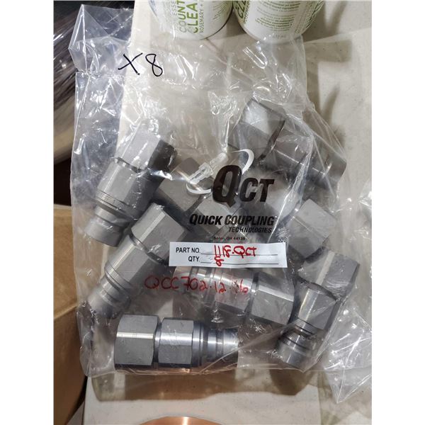 Lot of 8 Quick Coupling 1118 NPTF hydraulic quick connects