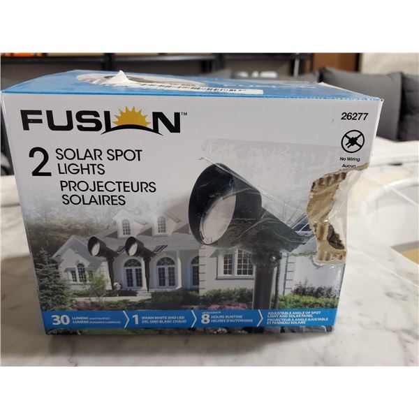 *NEW* Fusion Set of 2 Solar Spotlights - 2X 2 Packs