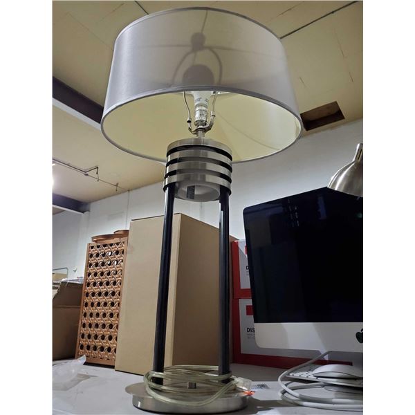 *SOLD AS IS*  Nova - Black & Chrome Table Lamp with Shade