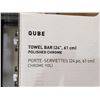 Image 2 : *NEW* Taymor Qube Towel Bar 24" - Polished Chrome