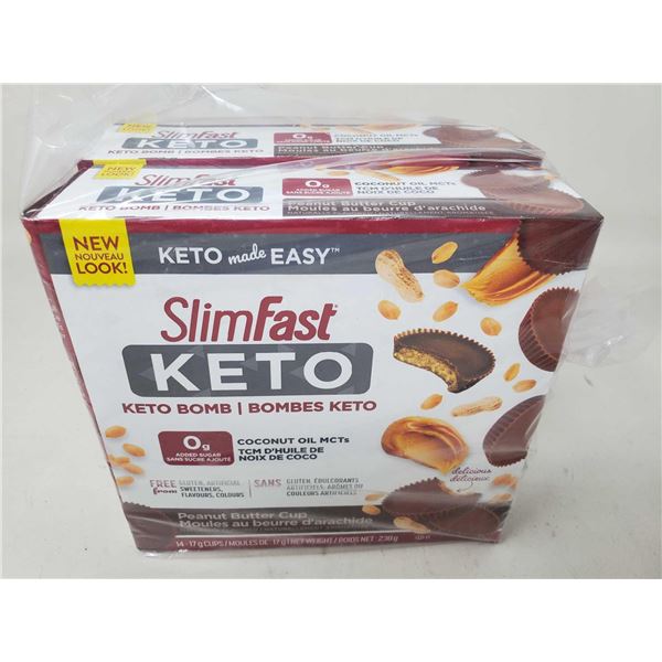 Slim Fast Keto Bomb Peanut Butter Cups 2 X14 Cups