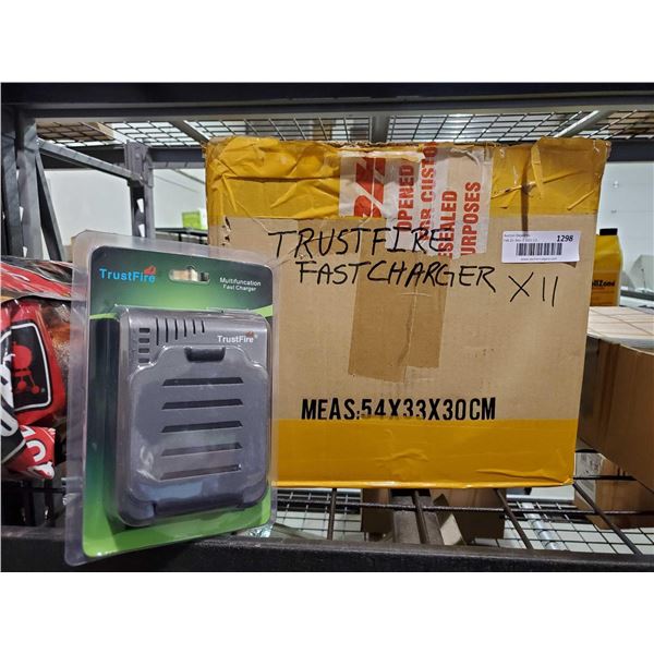 Box Lot of 11 Trustfire Fast Charger Battery Charger 11 Count