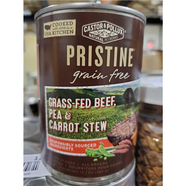 Castor & Pollux Pristine Grain free Grass Fed Beef, Pea & Carrot Stew Wet Dog Food 12X360g