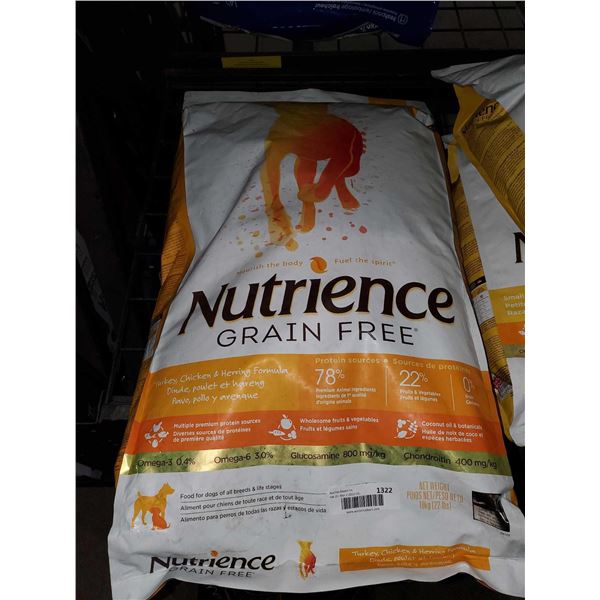 Nutrience Grain Free Turkey, Chicken & Herring Dog Kibble  22Lbs