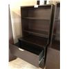 Image 2 : DARKWOOD 5.5' 2 DRAWER LATERAL FILE CABINET/BOOKCASE COMBO CABINET