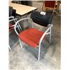 Image 2 : KEILHAUER ORANGE/GREY FRAME STACKING CLIENT CHAIR