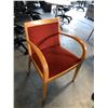 Image 2 : KEILHAUER ORANGE/MAPLE FRAME CLIENT CHAIR