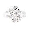 Image 2 : 0.65 ctw Diamond Fluid Motion Split Shank Channel Set Ring - 10KT White Gold