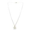 Image 1 : Chanel Silver CC Rhinestone Necklace