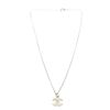Image 2 : Chanel Silver CC Rhinestone Necklace