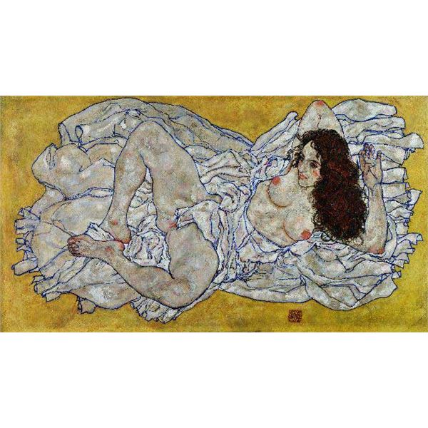 Egon Schiele - Resting Nude