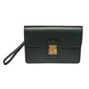 Image 1 : Louis Vuitton Green Taiga Leather Serviette Clutch
