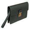 Image 2 : Louis Vuitton Green Taiga Leather Serviette Clutch