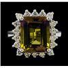 Image 2 : 4.62 ctw Ametrine Quartz and Diamond Ring - 14KT White Gold
