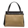 Image 1 : Celine Beige Black Leather Edge Leather Handbag