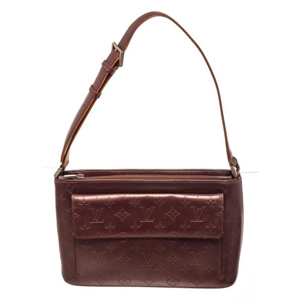 Louis Vuitton Brown Vernis Leather Mat Allston Shoulder Bag