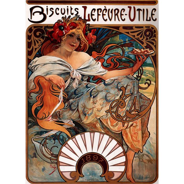 Alfonse Mucha  - Buscuits, Lefevre Utile