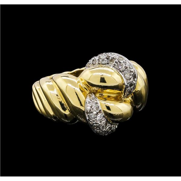 18KT Two-Tone Gold 0.43 ctw Diamond Ring