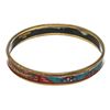 Image 2 : Hermes Multicolor Narrow Printed Enamel Bangle Bracelet