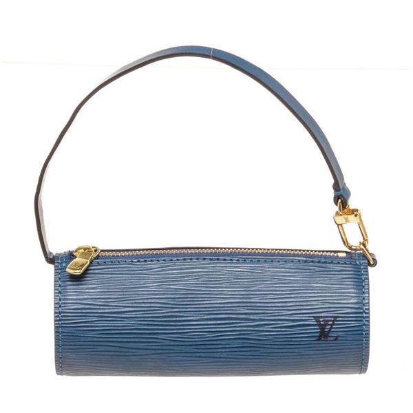 Louis Vuitton Blue Epi Leather Mini Papillon Shoulder Bag