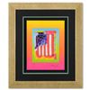Flag with Heart on Blends III by Peter Max