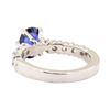 Image 3 : 2.10 ctw Blue Sapphire And Diamond Ring - 14KT White Gold