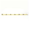 Image 6 : Estate 6.5" 18K Two Tone Gold .60 ctw Diamond & Wide Puffed Polished Link Bracel