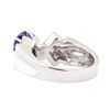 Image 3 : 2.09 ctw Sapphire And Diamond Ring - 14KT White Gold