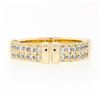 Image 5 : Di Modolo QUADRIA 18k Gold .88 ctw Pave Round Brilliant Diamond Dual Row Band Ri