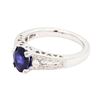 Image 1 : 1.53 ctw Sapphire and Diamond Ring - 14KT White Gold