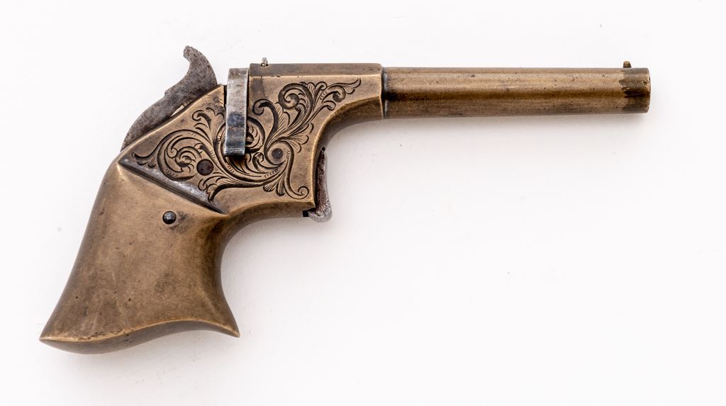 Very Rare Engraved Civil War Era Remington-Rider Single Shot Derringer