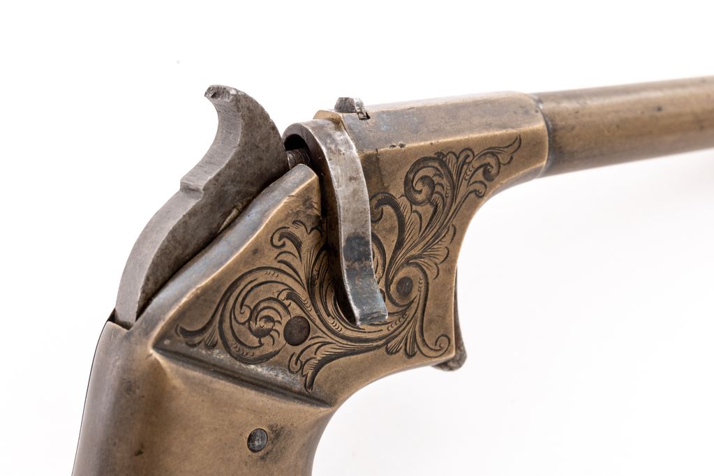 Very Rare Engraved Civil War Era Remington-Rider Single Shot Derringer