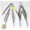 Image 1 : LOT OF 6 X METAL 8" TONGS