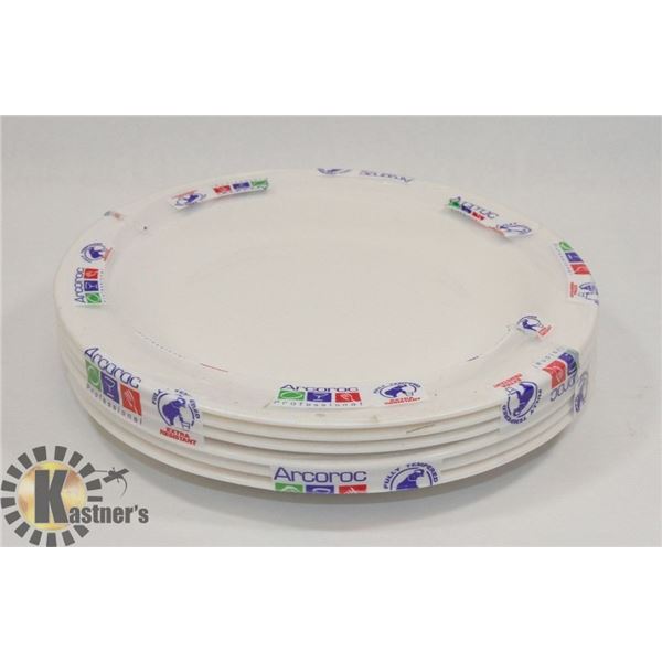 PKG OF 6 - OPAL 9" IVORY PLATE, MADE IN FRANCE