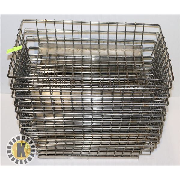 LOT OF 10 WIRE MESH BASKET 23  X 14.5  X 5.5 