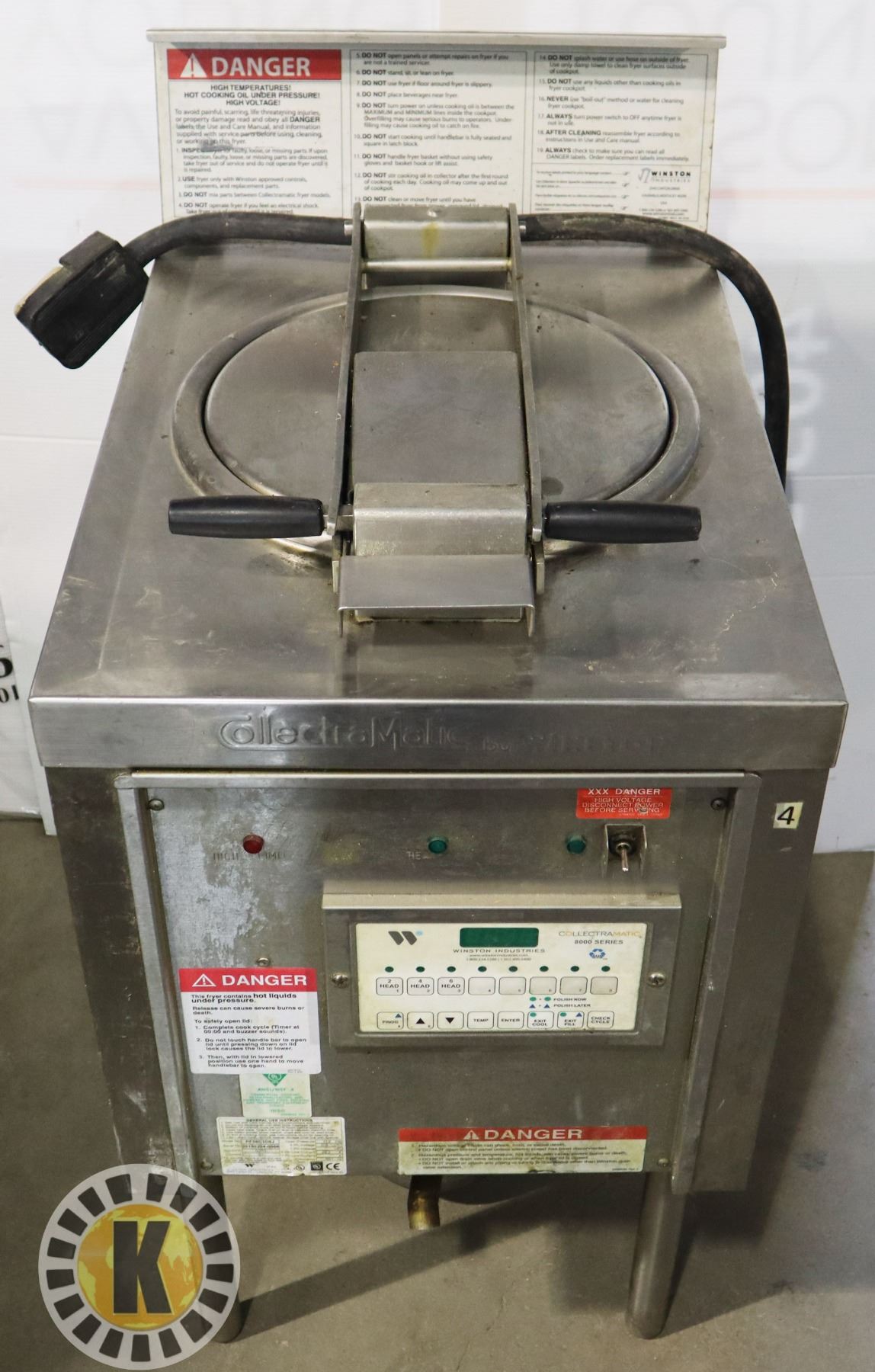 Collectramatic WINSTON PRESSURE FRYER COLLECTRAMATIC 8000 SERIES