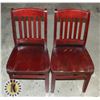 Image 1 : TWO WOOD RESTAURANT CHAIRS