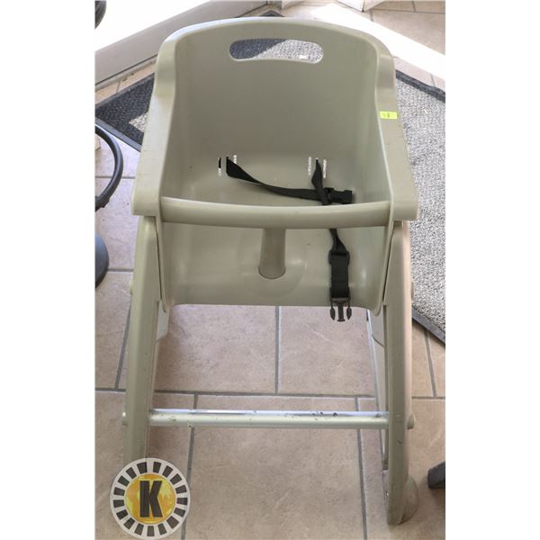 RUBBERMAID COMMERCIAL PLASTIC HIGH CHAIR