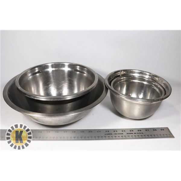 BUNDLE OF STAINLESS STEEL MIXING BOWLS