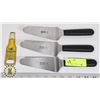 Image 1 : THREE GFS BRAND PIZZA SERVERS SOLD WITH BOTTLE