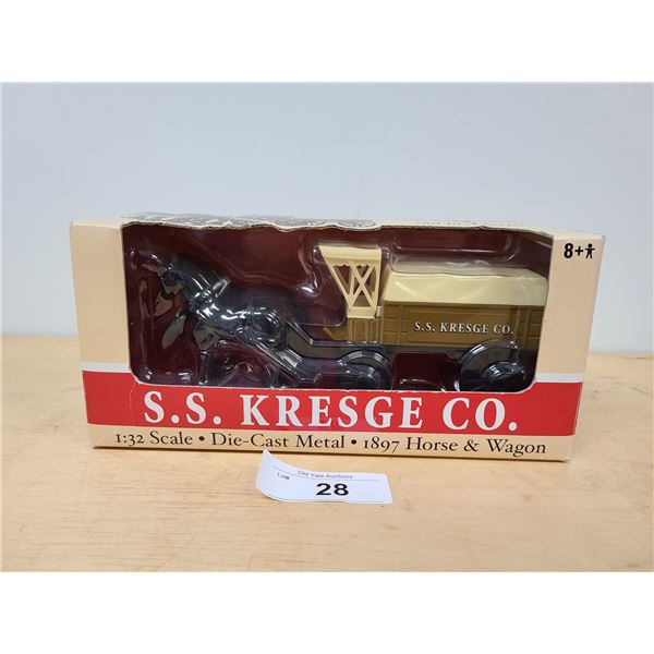 NEW IN BOX 1897 HORSE & WAGON DIE CAST